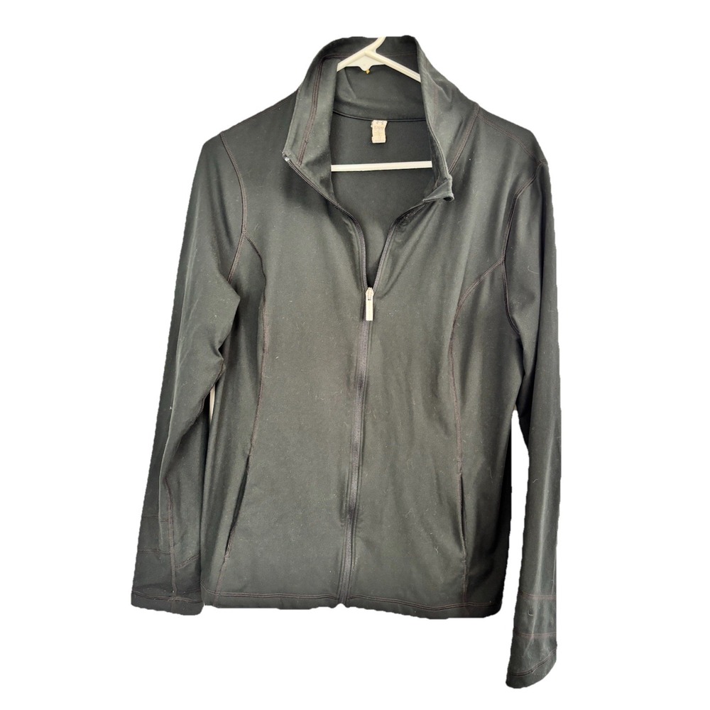 Adidas Track Jacket Womens XL Full Zip Black‎ Performance Athletic